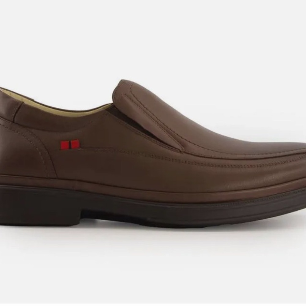 ANDREA MENS Brown Leather Loafers